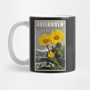 Adelboden, Switzerland, Vintage Travel Ski Poster Mug